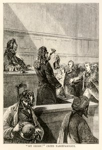 My Shoes !, gritou Passepartout, de todo o mundo em oitenta dias por Jules Verne (1828-1905), gravado por Adolphe François Pannemaker (1822-1900), 1873