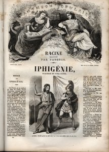 Iphigenie tragedie de Jean Racine - gravura em "Oeuvres de Jean Racine" ilustrada por Pauquet e nota de Emile de La Bedolliere - 1851 de Hippolyte Louis Pauquet