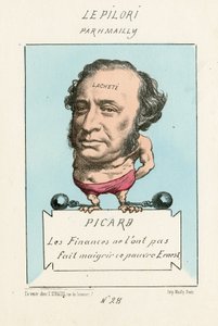 As finanças não o fizeram perder peso este pobre Ernest, Le Pilori, número 28, cerca de 1870 (litografia)