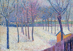 O pomar sob a neve de Hippolyte Petitjean