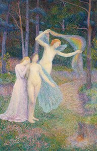 Mulheres entre as árvores, 1897 de Hippolyte Petitjean