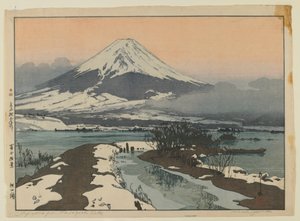 Fujiyama do Lago Kawaguchi, da série Ten Views of Mount Fuji, era Taisho