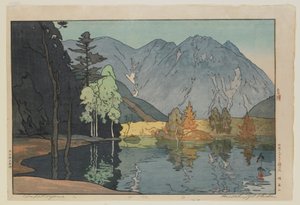 Hodakayama, da série, Twelve Scenes in the Japan Alps, Taisho era de Hiroshi Yoshida