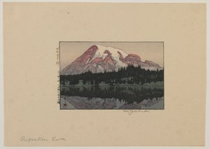 Lago de Reflexão no Monte Rainier, era Showa de Hiroshi Yoshida