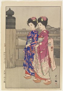 A Grande Ponte de Sanjo_ em Kyoto de Hiroshi Yoshida
