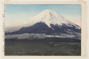 Aldeia Yoshida (Yoshida mura) (impressão em bloco de madeira a cores) de Hiroshi Yoshida