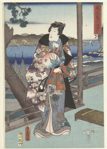 De EGante Príncipe Genji Tesuma Furyu Genji Suma de Hiroshige (I) , Utagawa