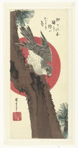 Goshawk no pinheiro de Hiroshige (I) , Utagawa