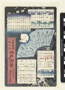 Tabela de conteúdos da série Cem Faces em Edo de Hiroshige (I) , Utagawa