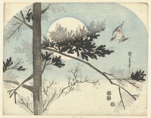 Cucos e pinheiros de Hiroshige (I) , Utagawa