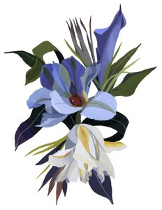 Uma flor imaginária baseada no motivo da tulipa. de Hiroyuki Izutsu