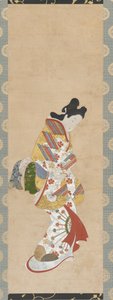 Figura ereta de uma mulher, século XVIII. de Hishikawa Morofusa