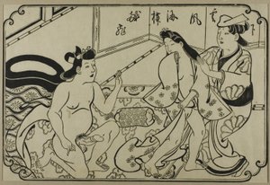Uma folha de um álbum de shunga