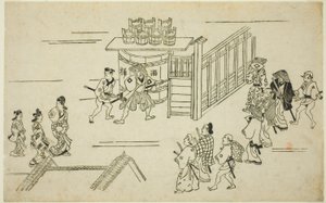 Entrada para Ageyacho, da série "A Aparição de Yoshiwara (Yoshiwara no tei)"