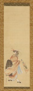Garota jogando battledore e peteca, 1615-1868. de Hishikawa Sori
