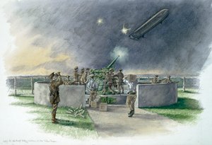 Lodge Hill Battery, Chatham, Kent, Primeira Guerra Mundial, 1914-1918 c2000 de Historic England Staff graphic artist
