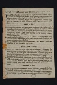 Gazzetta di Mantova - mais antigo jornal italiano, 1665 de Historic Object