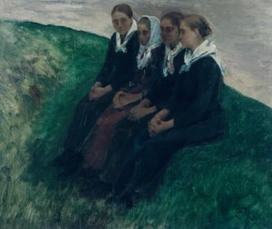 Quatro amigos de Hjalmer Eilif Emanuel Peterssen