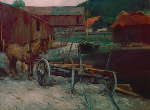 Baía de Sandvik (Sandviksbukta) de Hjalmer Eilif Emanuel Peterssen