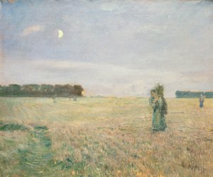 O Fim do Dia (óleo sobre tela) de Hjalmer Eilif Emanuel Peterssen