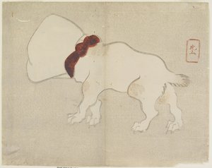 (Cão com saco sobre a cabeça), c. 1830 de Hogyoku