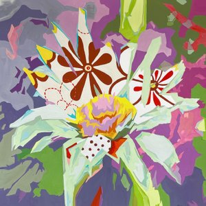 Floral Abstrato #1, 2023 (guache sobre papel)