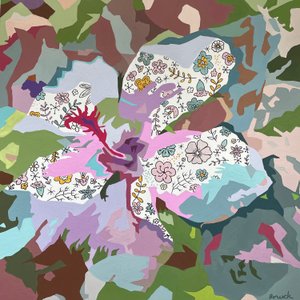 Floral abstrato #7, 2023 (guache sobre papel)
