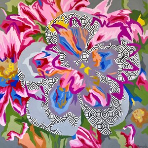 Floral abstrato #8, 2023 (guache sobre papel)