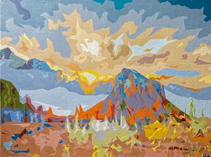 Landscape Obscura #3, 2023 (óleo sobre linho) de Holly Boruck