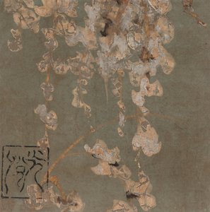 Flores de glicínias, período Edo, início do século XVII.