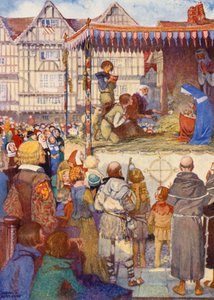 A Chester Miracle Play (litografia a cores) de Honor Charlotte Appleton