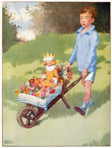 A princesa Celandine chegou em uma carruagem georgeous, ilustração de 