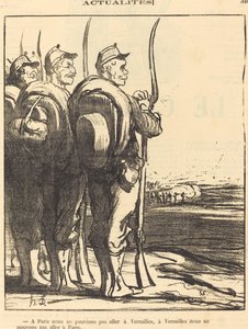 A Paris nous ne pouvions... aller a Versailles... de Honoré Daumier