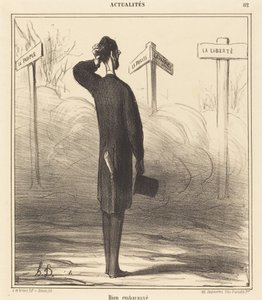 Para a direita ou para a esquerda? de Honoré Daumier