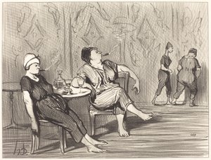 No bar de Honoré Daumier