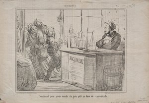 Atualidades (nº 252): Condenado por ter vendido um monte de areia em vez de açúcar mascavo úmido de Honoré Daumier