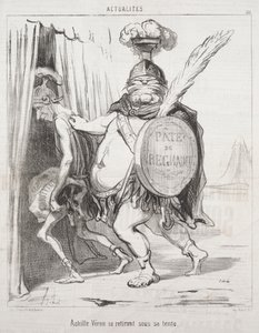 Realidades: Aquiles se retirando para sua tenda de Honoré Daumier