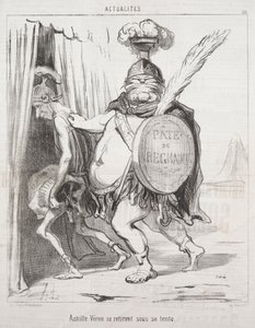 Atualidades: Aquiles se retirando para sua tenda, 1850. de Honoré Daumier