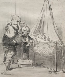 Realidades: Decididamente, ela está muito doente! ..., 1851. de Honoré Daumier