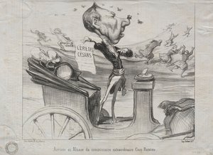 Atualidades nº 81: A chegada à Alsácia do comissário extraordinário Coco Romieu, 1850. de Honoré Daumier