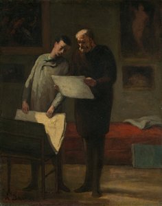 Conselho a um jovem artista, 18651868. de Honoré Daumier