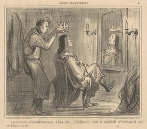 Agamenon sendo coroado a portas fechadas de Honoré Daumier