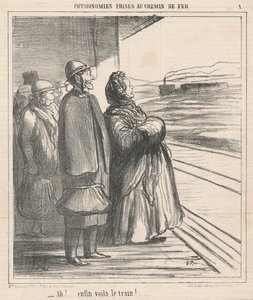 Ah! Finalmente aqui está o trem! ... de Honoré Daumier