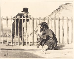 Ah! bem... o comboio... pode se orgulhar de escapar dele... de Honoré Daumier