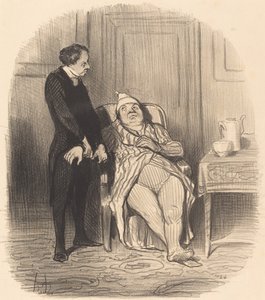 Ah! doutor... acho... que tenho peito! de Honoré Daumier