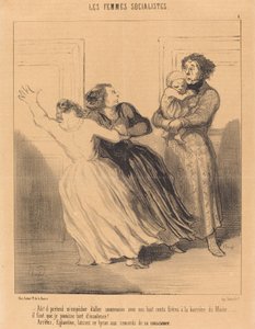 Ah! ele finge me impedir de ir... de Honoré Daumier