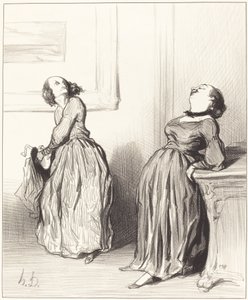 Ah, você acha que meu último romance não é bem... de Honoré Daumier