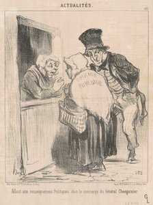 Indo para informações políticas... de Honoré Daumier