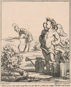 Vamos para o ano pai março... de Honoré Daumier