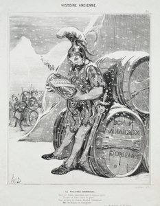 História Antiga, placa 28: A Passagem de Aníbal, 6 de outubro de 1842. de Honoré Daumier